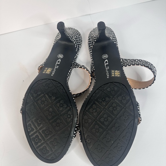 CL by Laundry Black and White Polka Dot Sandals Size 9M - Picture 6 of 6